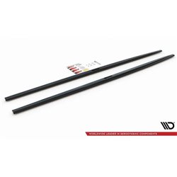 Maxton - Rajouts Des Bas De Caisse Audi A7 S-Line C8 / S7 C8 / C8 Facelift / S7 Facelift Noir Brillant