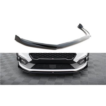 Maxton - Lame Du Pare-Chocs Avant V.4 Ford Fiesta Mk8 ST / ST-Line Noir Brillant