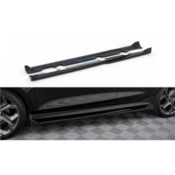 Maxton - Rajouts Des Bas De Caisse V.4 Ford Fiesta Mk8 ST / ST-Line Noir Brillant