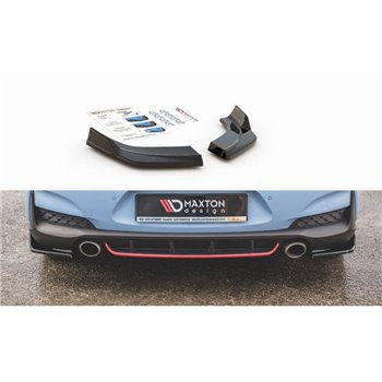 Maxton - Lame Du Pare-Chocs Arriere V.3 Hyundai I30 N Mk3 Hatchback Noir Brillant