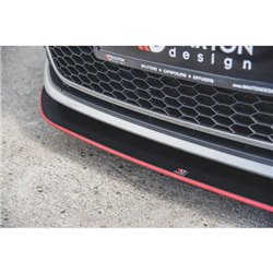 Maxton - Sport Durabilité Lame Du Pare-Chocs Avant / Lame VW Golf 7 GTI Rouge