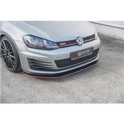 Maxton - Sport Durabilité Lame Du Pare-Chocs Avant / Lame VW Golf 7 GTI Rouge