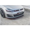 Maxton - Sport Durabilité Lame Du Pare-Chocs Avant / Lame VW Golf 7 GTI Rouge