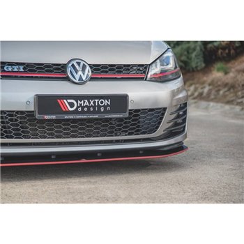 Maxton - Sport Durabilité Lame Du Pare-Chocs Avant / Lame VW Golf 7 GTI Rouge