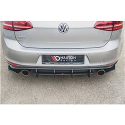 Maxton - Sport Durabilité Lame Du Pare Chocs Arriere V.2 VW Golf 7 GTI Rouge