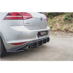 Maxton - Sport Durabilité Lame Du Pare Chocs Arriere V.2 VW Golf 7 GTI Rouge