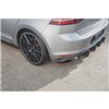 Maxton - Sport Durabilité Lame Du Pare Chocs Arriere V.2 VW Golf 7 GTI Rouge