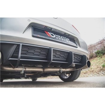 Maxton - Street Pro Central Diffuseur Arriere V.2 VW Golf 7 GTI Noir