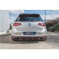 Maxton - Street Pro Central Diffuseur Arriere V.2 VW Golf 7 GTI Noir
