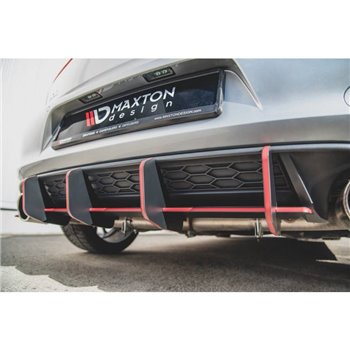 Maxton - Street Pro Central Diffuseur Arriere V.2 VW Golf 7 GTI Noir