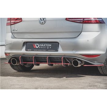 Maxton - Street Pro Central Diffuseur Arriere V.2 VW Golf 7 GTI Noir