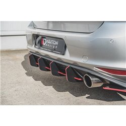 Maxton - Street Pro Central Diffuseur Arriere V.2 VW Golf 7 GTI Noir
