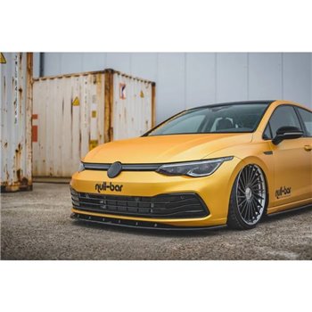 Maxton - Lame Du Pare-Chocs Avant V.1 Volkswagen Golf Mk8 Noir Brillant