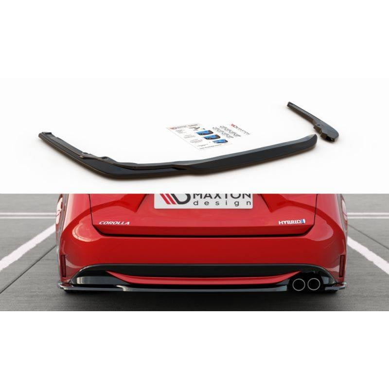 Maxton - Lame Du Pare-Chocs Arriere Toyota Corolla XII Touring Sports Noir Brillant