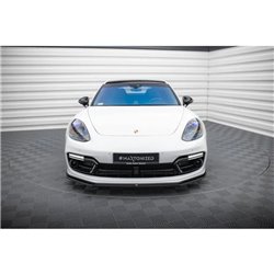 Maxton - Lame Du Pare-Chocs Avant Porsche Panamera GTS 971 Noir Brillant