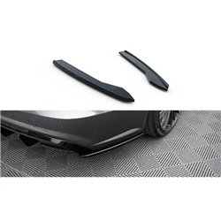 Maxton - Lames De Pare-Chocs Arrière Latérales V.2 Audi S6 / A6 S-Line / A6 C7 FL Noir Brillant