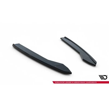 Maxton - Lames De Pare-Chocs Arrière Latérales V.2 Audi S6 / A6 S-Line / A6 C7 FL Noir Brillant