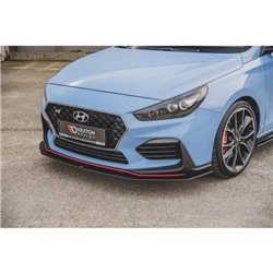 Maxton - Street Pro Lame Du Pare-Chocs Avant Hyundai I30 N Mk3 Hatchback / Fastback Noir-Rouge