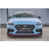 Maxton - Street Pro Lame Du Pare-Chocs Avant Hyundai I30 N Mk3 Hatchback / Fastback Noir-Rouge