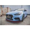 Maxton - Street Pro Lame Du Pare-Chocs Avant Hyundai I30 N Mk3 Hatchback / Fastback Noir-Rouge
