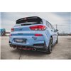Maxton - Street Pro Central Diffuseur Arriere V.1 Hyundai I30 N Mk3 Hatchback Noir-Rouge
