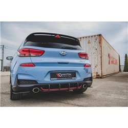 Maxton - Street Pro Central Diffuseur Arriere V.1 Hyundai I30 N Mk3 Hatchback Rouge