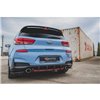 Maxton - Street Pro Central Diffuseur Arriere V.1 Hyundai I30 N Mk3 Hatchback Rouge