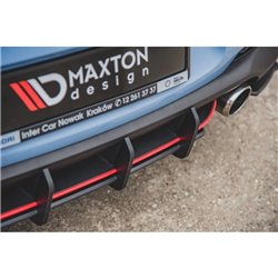 Maxton - Street Pro Central Diffuseur Arriere V.1 Hyundai I30 N Mk3 Hatchback Rouge