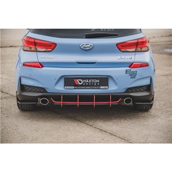 Maxton - Street Pro Lame Du Pare Chocs Arriere Hyundai I30 N Mk3 Hatchback Noir