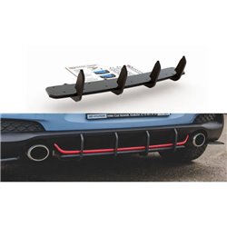 Maxton - Street Pro Central Diffuseur Arriere V.1 Hyundai I30 N Mk3 Hatchback Noir