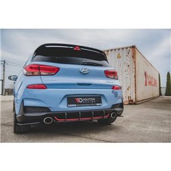 Maxton - Street Pro Central Diffuseur Arriere V.1 Hyundai I30 N Mk3 Hatchback Noir