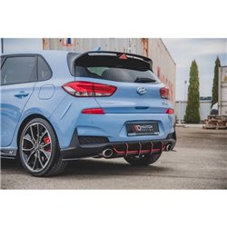 Maxton - Street Pro Central Diffuseur Arriere V.1 Hyundai I30 N Mk3 Hatchback Noir