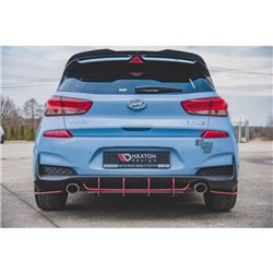 Maxton - Street Pro Central Diffuseur Arriere V.1 Hyundai I30 N Mk3 Hatchback Noir