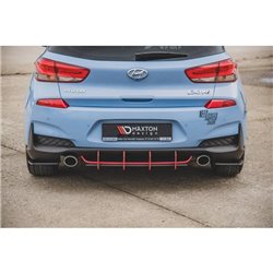 Maxton - Street Pro Central Diffuseur Arriere V.2 Hyundai I30 N Mk3 Hatchback Noir
