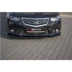 Maxton - Lame Du Pare-Chocs Avant Honda Accord VIII (CU Series) Facelift Noir Brillant