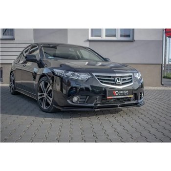 Maxton - Lame Du Pare-Chocs Avant Honda Accord VIII (CU Series) Facelift Noir Brillant