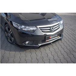 Maxton - Lame Du Pare-Chocs Avant Honda Accord VIII (CU Series) Facelift Noir Brillant
