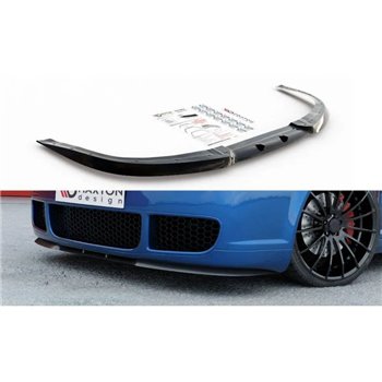 Maxton - Lame De Pare-Chocs Avant (Cupra Look) VW Golf IV R32 Noir Brillant