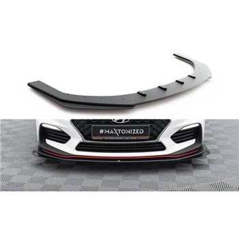Maxton - Street Pro Lame Du Pare-Chocs Avant Hyundai I30 N Mk3 Hatchback / Fastback Noir + Rabats Brillant