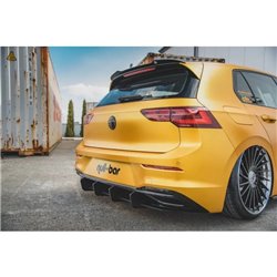 Maxton - Street ProCentral Diffuseur Arriere V.2 Volkswagen Golf Mk8 Noir-Rouge