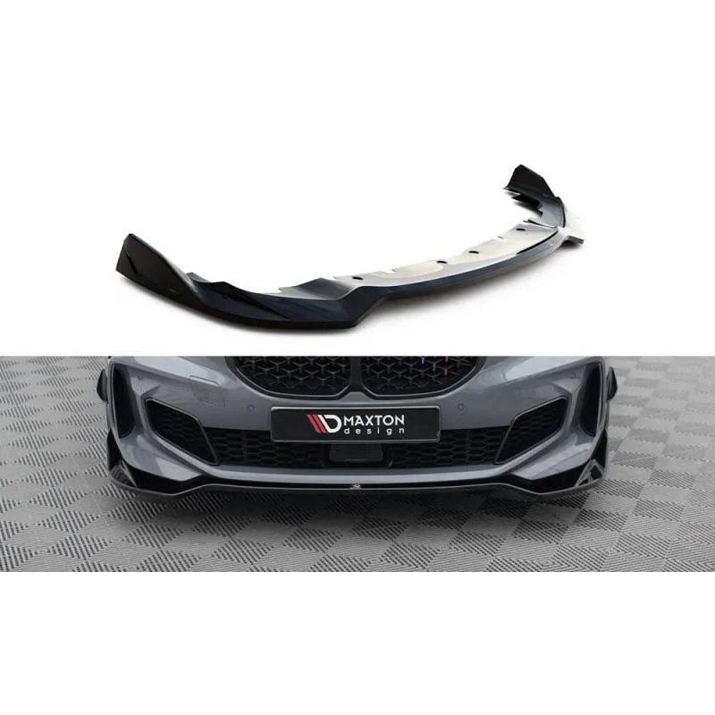 Maxton - Lame Du Pare-Chocs Avant V.5 BMW 1 M-Pack / M135i / 128ti F40 Noir Brillant