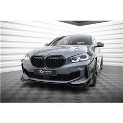 Maxton - Lame Du Pare-Chocs Avant V.5 BMW 1 M-Pack / M135i / 128ti F40 Noir Brillant
