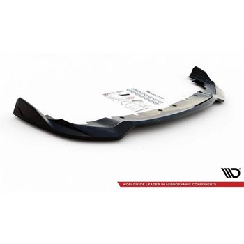 Maxton - Lame Du Pare-Chocs Avant V.5 BMW 1 M-Pack / M135i / 128ti F40 Noir Brillant
