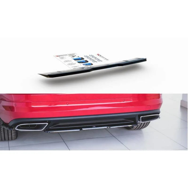 Maxton - Arriere Splitter Skoda Kodiaq RS Mk1 / Mk1 Facelift Noir Brillant