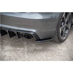 Maxton - Lames De Pare-Chocs Arrière Latérales V.2 Audi RS3 8V Sportback Noir Brillant