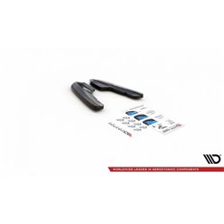 Maxton - Lames De Pare-Chocs Arrière Latérales V.2 Audi RS3 8V Sportback Noir Brillant