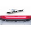 Maxton - Arriere Splitter (avec une barre verticale) Skoda Kodiaq RS Mk1 / Mk1 Facelift Noir Brillant