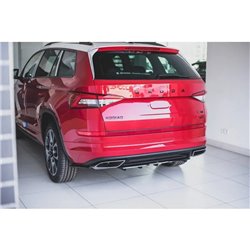 Maxton - Arriere Lame (avec une barre verticale) Skoda Kodiaq RS Mk1 / Mk1 Facelift Noir Brillant