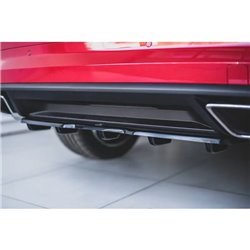 Maxton - Arriere Lame (avec une barre verticale) Skoda Kodiaq RS Mk1 / Mk1 Facelift Noir Brillant