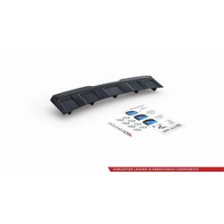 Maxton - Arriere Lame (avec une barre verticale) Skoda Kodiaq RS Mk1 / Mk1 Facelift Noir Brillant